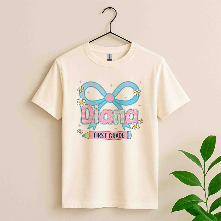 Coquette Back To School Girls Alphabet Shirt Adult T Shirt S-5XL