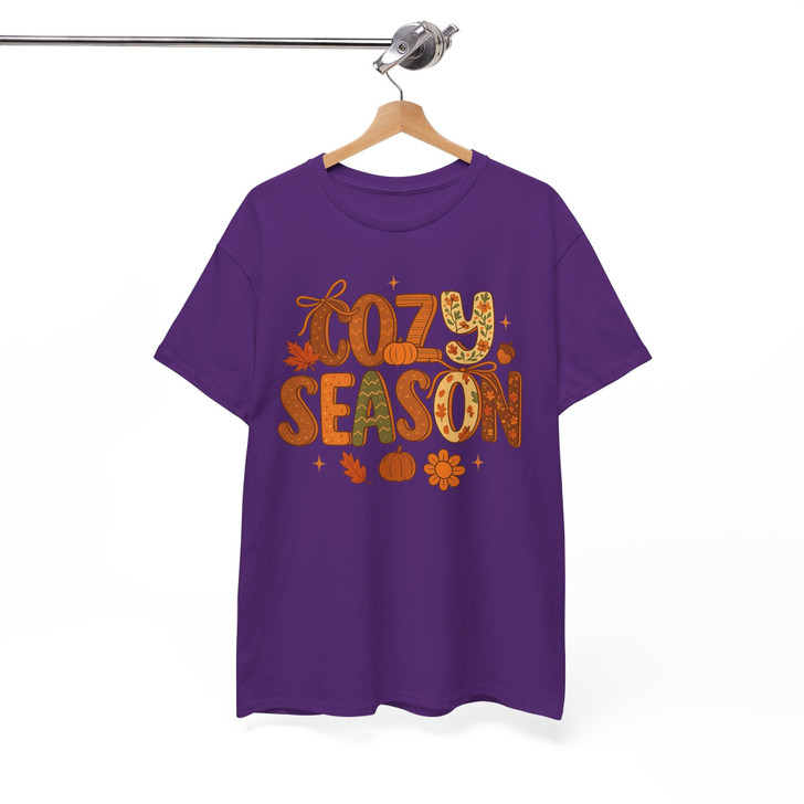 Cozy Season Retro Fall Pumpkin Shirt Adult T Shirt S-5XL
