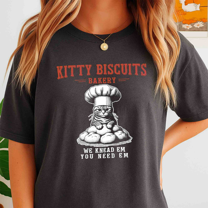 Funny Cat Meme Sourdough Biscuit Shirt Adult T Shirt S-5XL