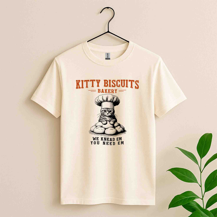 Funny Cat Meme Sourdough Biscuit Shirt Adult T Shirt S-5XL