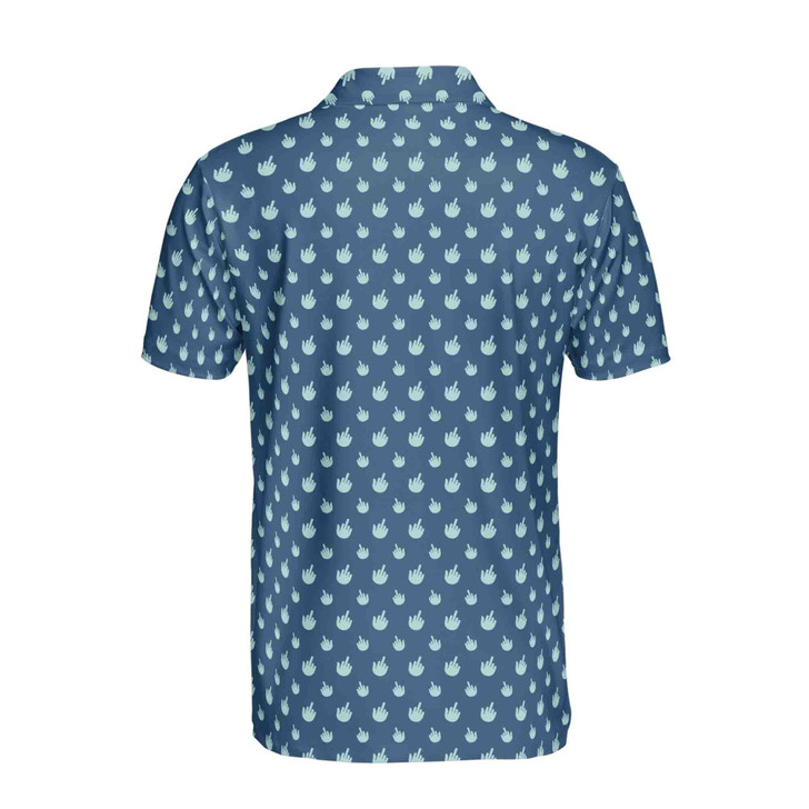 Funny Cute Finger Hand Doodle Golf Men's Polo Shirt S-5XL