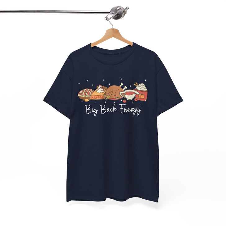 Big Back Energy Thanksgiving Retro Turkey Shirt Adult T Shirt S-5XL