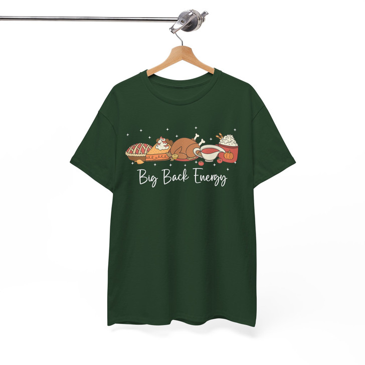 Big Back Energy Thanksgiving Retro Turkey Shirt Adult T Shirt S-5XL