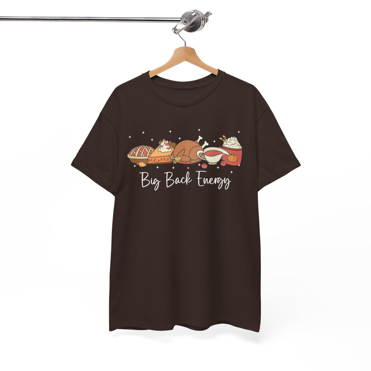 Big Back Energy Thanksgiving Retro Turkey Shirt Adult T Shirt S-5XL