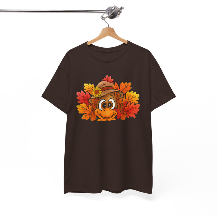 Cute Turkey Thanksgiving Funny Fall Shirt Adult T Shirt S-5XL