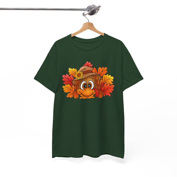 Cute Turkey Thanksgiving Funny Fall Shirt Adult T Shirt S-5XL