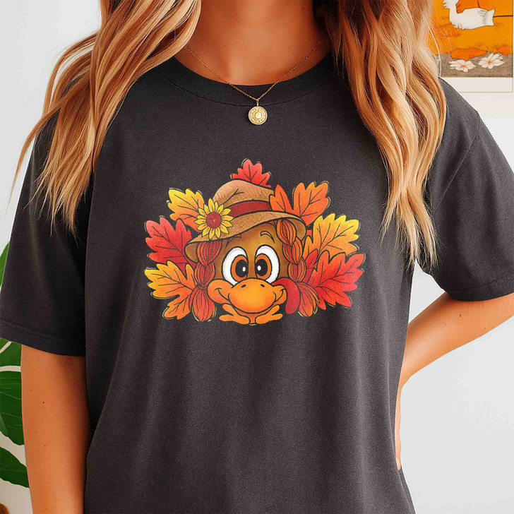 Cute Turkey Thanksgiving Funny Fall Shirt Adult T Shirt S-5XL