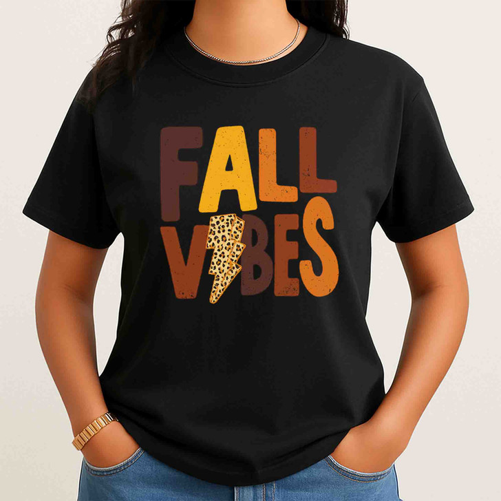 Fall Vibes Pumpkin Thanksgiving Shirt Adult T Shirt S-5XL