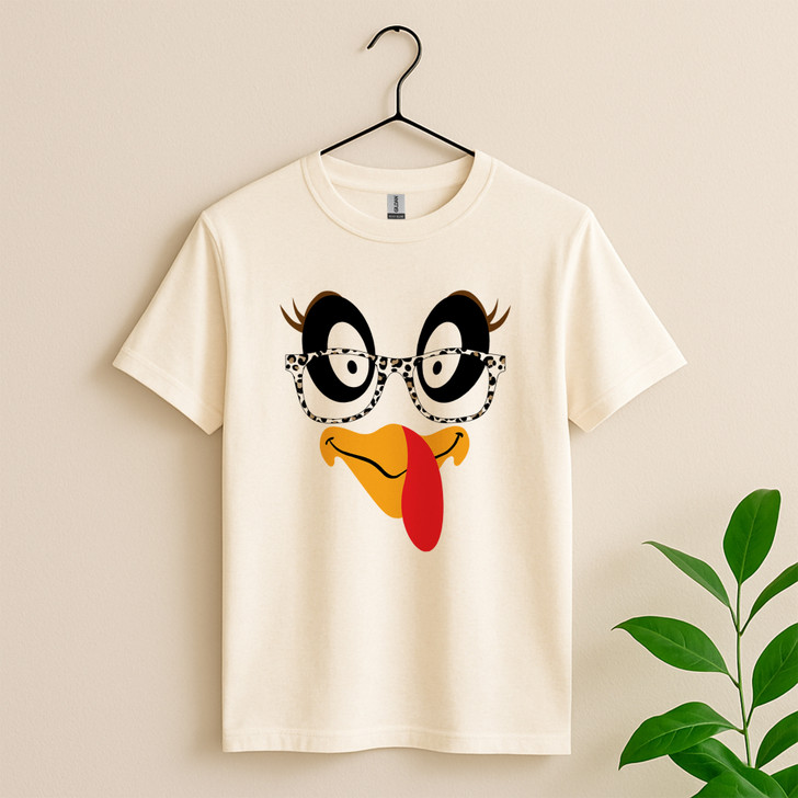 Coolest Turkey In Town Funny Fall Shirt Adult T Shirt S-5XL