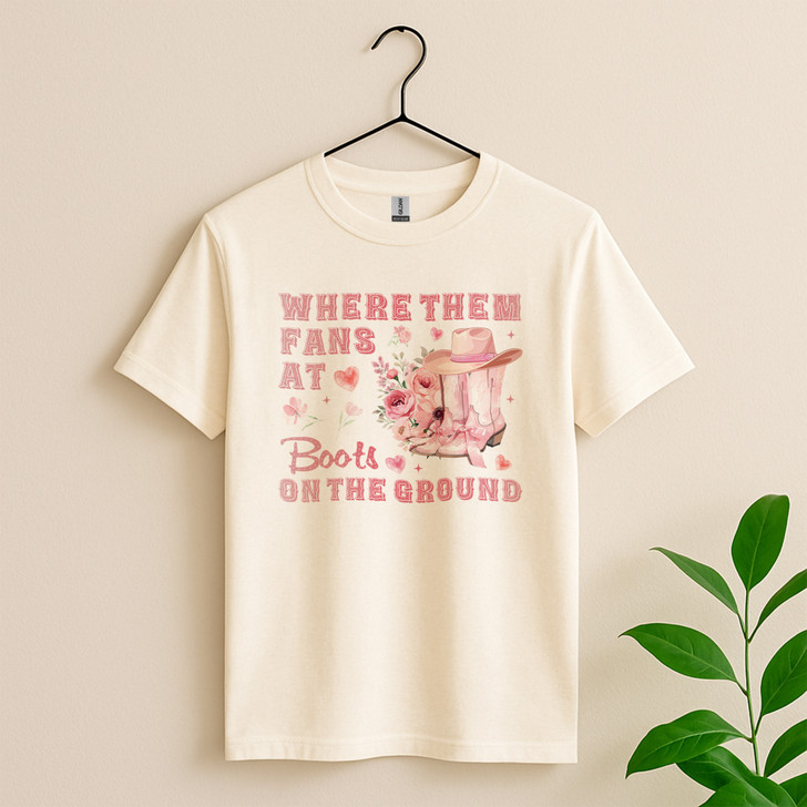Where Them Fans At Cowgirl Rodeo Shirt Adult T Shirt S-5XL