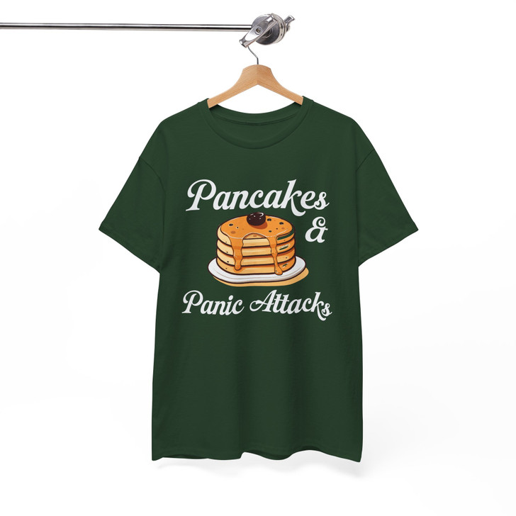 Pancakes And Panic Attacks Retro Mental Health Shirt Adult T Shirt S-5XL