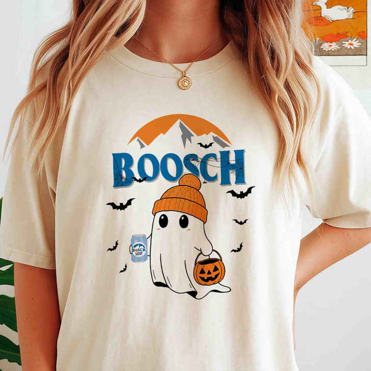 Funny Beer Ghost Halloween Shirt Adult T Shirt S-5XL