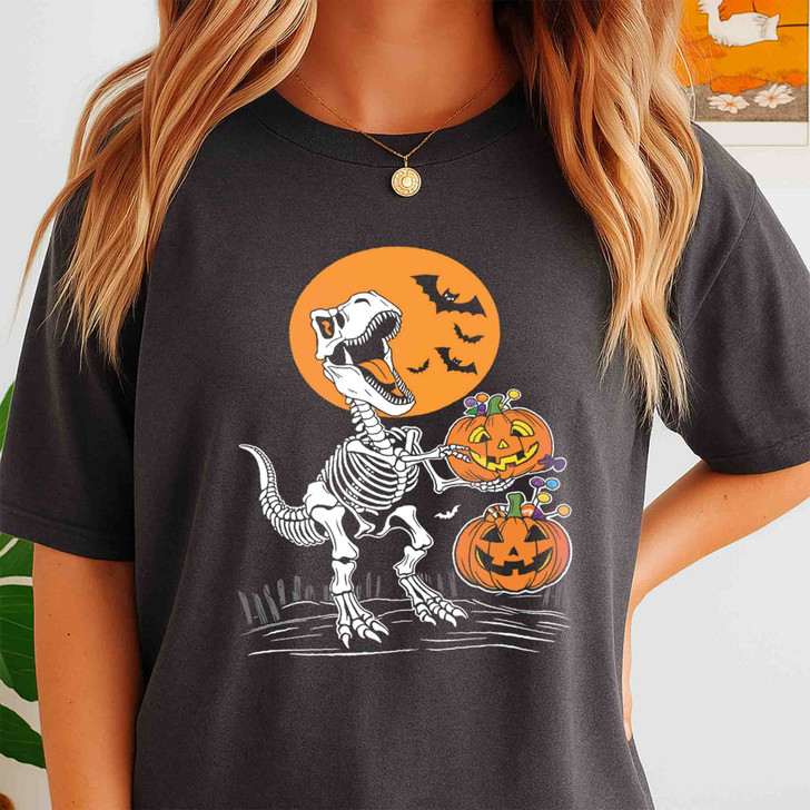 Halloween Cat And Pumpkin Spooky Shirt Adult T Shirt S-5XL
