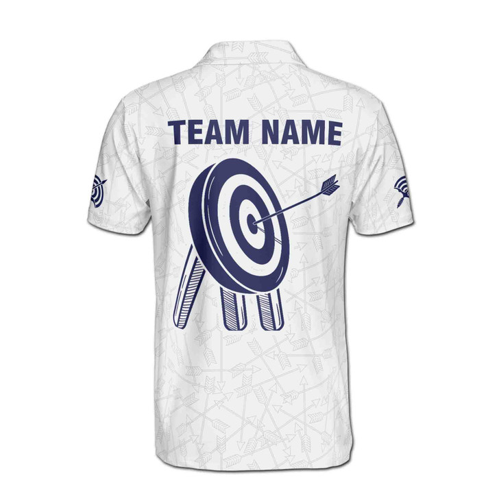 Custom Name Archery Bow Arrow Texas Flag White 3D Men's Polo Shirt S-5XL