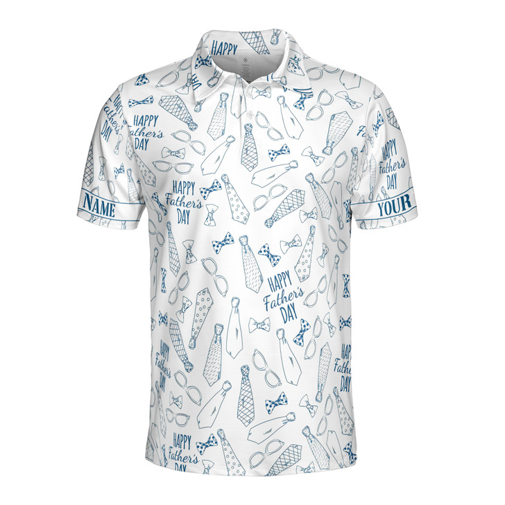 Custom Name Father Accessories White 3D Men's Polo Shirt S-5XL