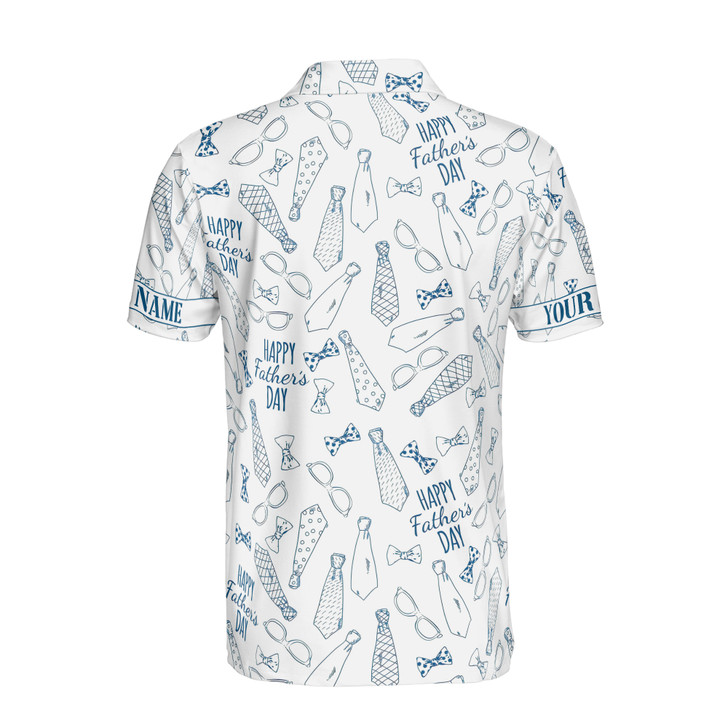 Custom Name Father Accessories White 3D Men's Polo Shirt S-5XL