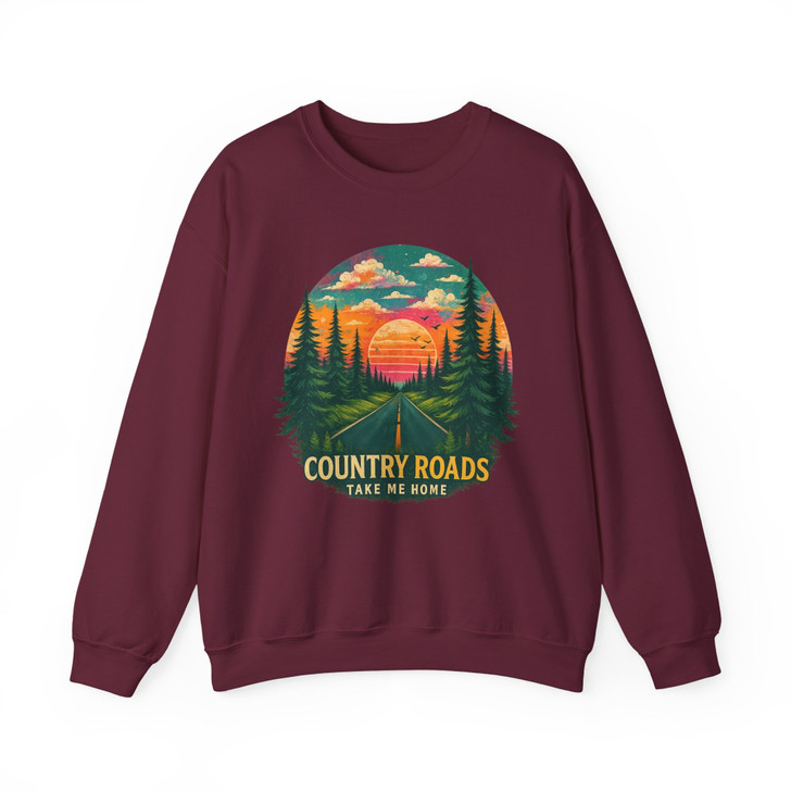 Retro Colorful Forest Landscape Sweatshirt Adult Sweatshirt S-5XL