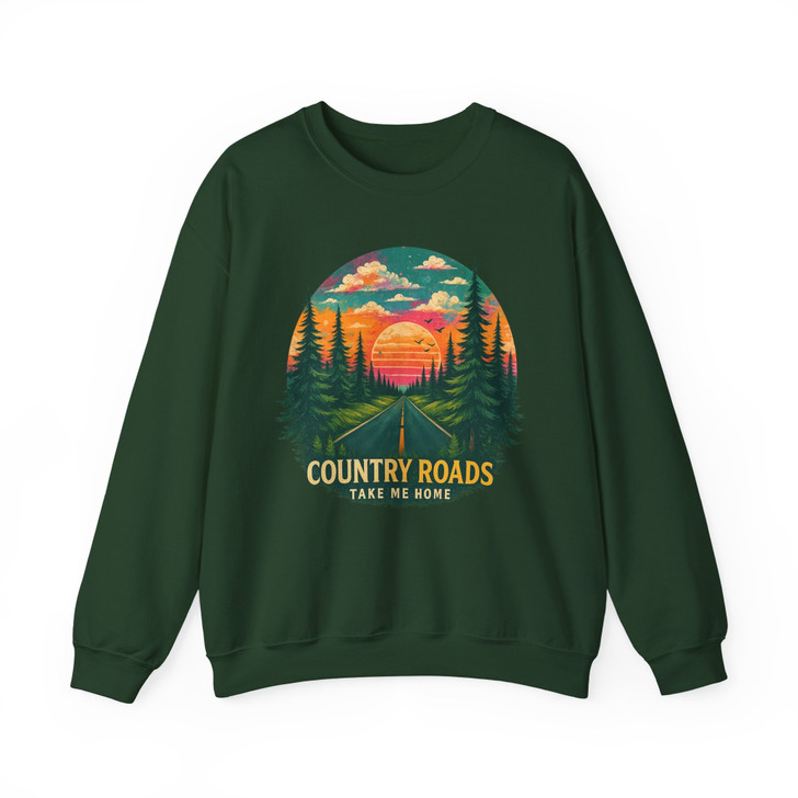 Retro Colorful Forest Landscape Sweatshirt Adult Sweatshirt S-5XL
