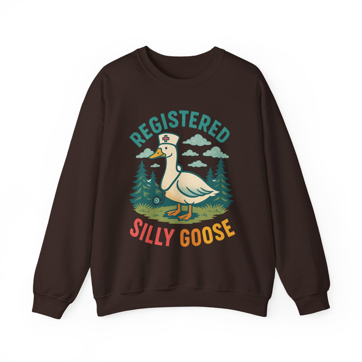 Funny Registered Silly Goose Nurse Sweatshirt RN Nurse Day Gift Adult S-5XL