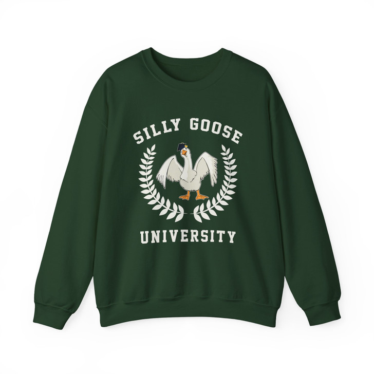 Funny Silly Goose University Sweatshirt College Gift Adult S-5XL