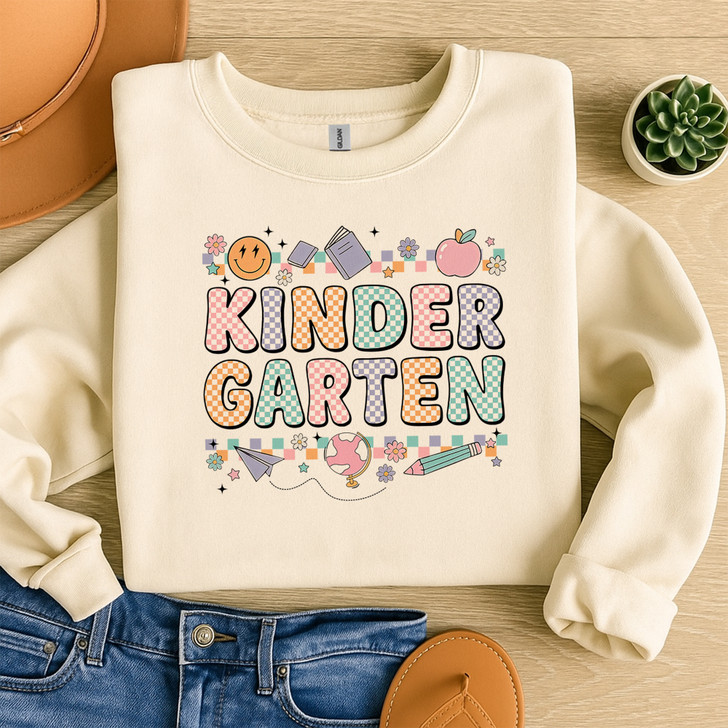 Funny Kindergarten Teacher Back To School Sweatshirt Adult S-5XL