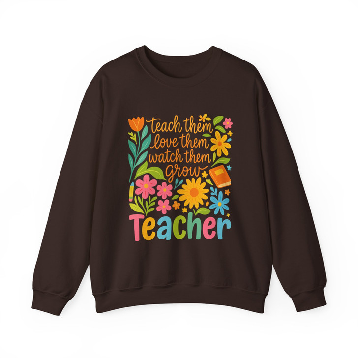 Retro Boho Floral Teacher Appreciation Sweatshirt Adult S-5XL