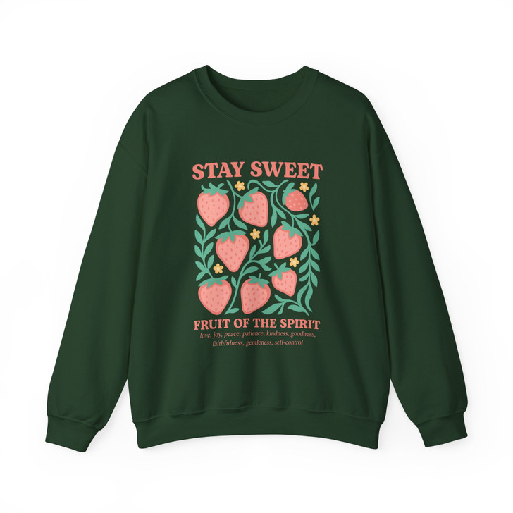 Boho Fruits Of The Spirit Retro Christian Sweatshirt Adult S-5XL