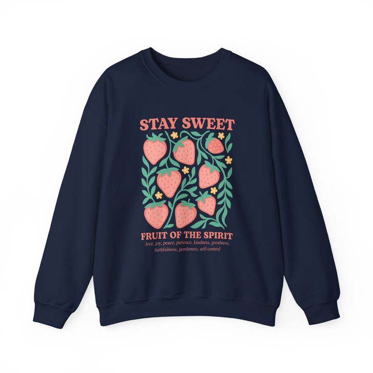 Boho Fruits Of The Spirit Retro Christian Sweatshirt Adult S-5XL