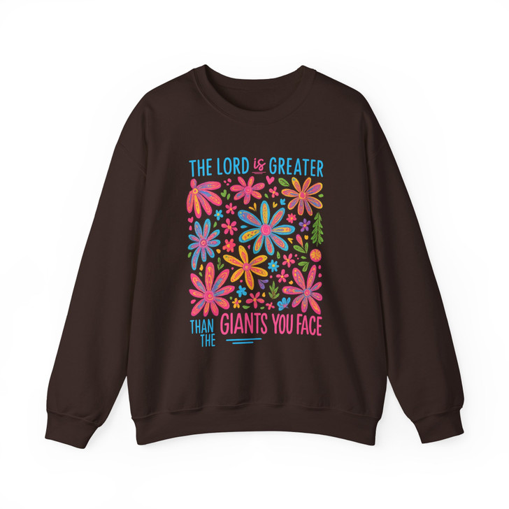 Faith Over Giants Boho Glitter Sweatshirt Adult S-5XL