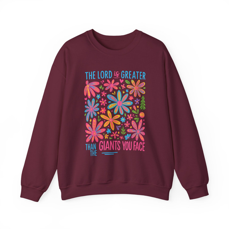 Faith Over Giants Boho Glitter Sweatshirt Adult S-5XL