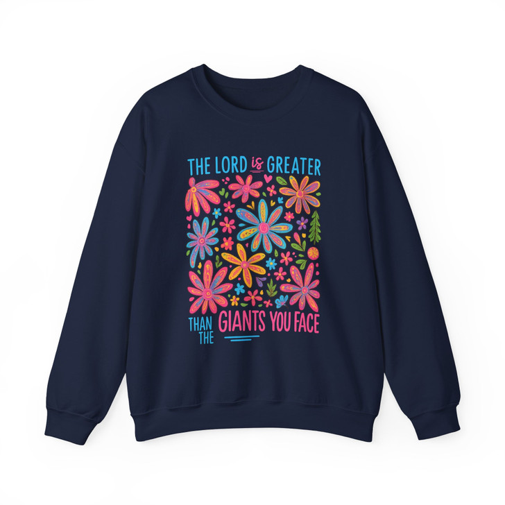 Faith Over Giants Boho Glitter Sweatshirt Adult S-5XL