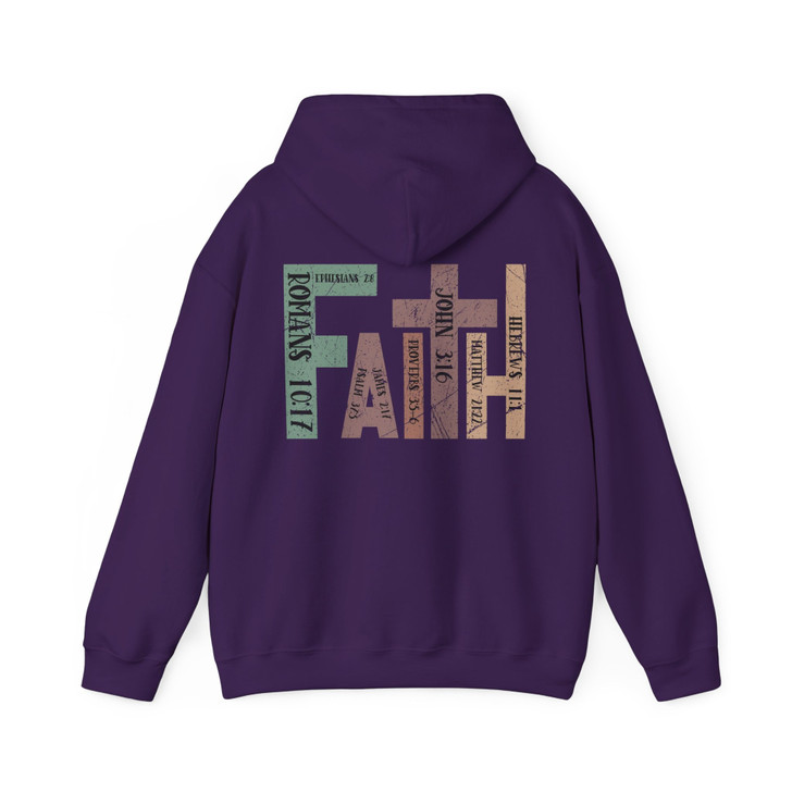 Retro Faith Christian Cross Sweatshirt Adult S-5XL