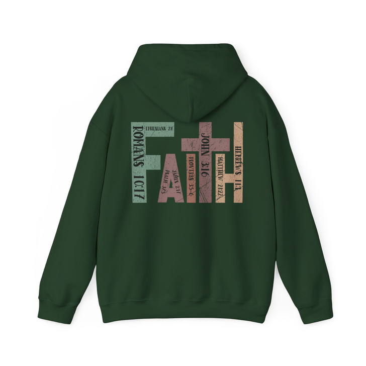 Retro Faith Christian Cross Sweatshirt Adult S-5XL