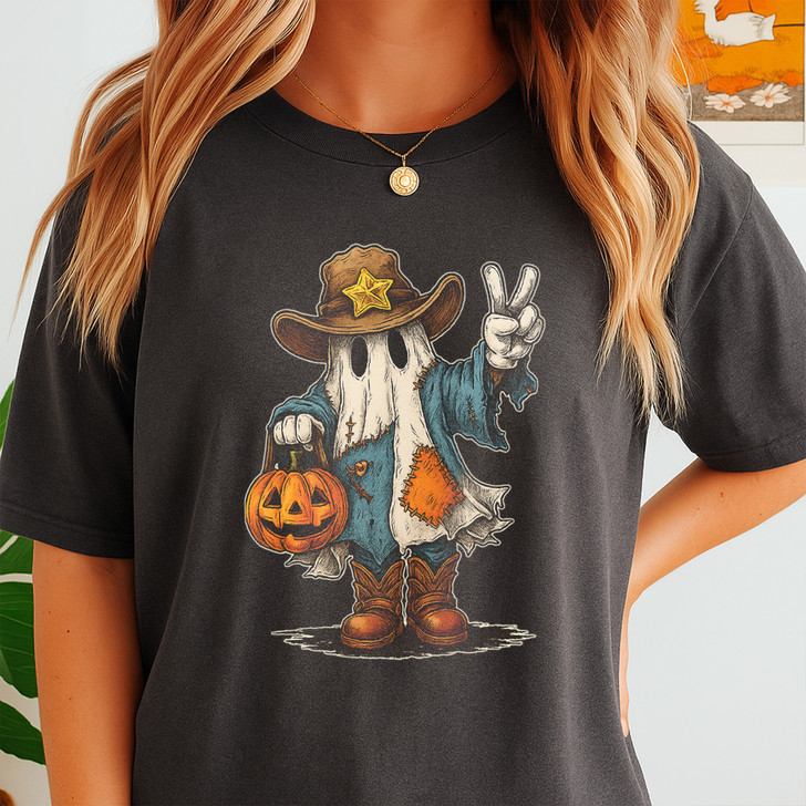 Halloween Witch And Pumpkin Shirt Adult T Shirt S-5XL