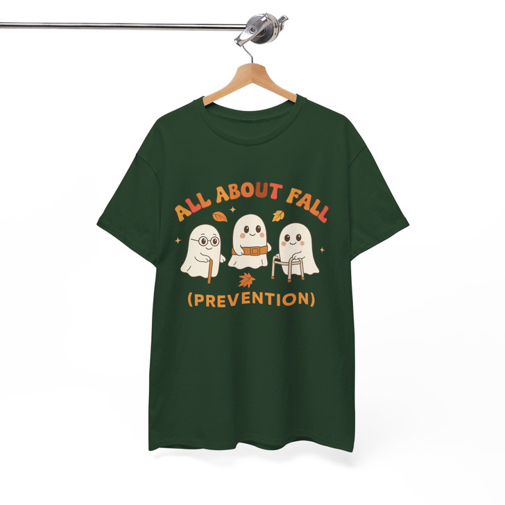 Ghost All About Fall Prevention Shirt Occupational Therapy Halloween T-Shirt S-5XL