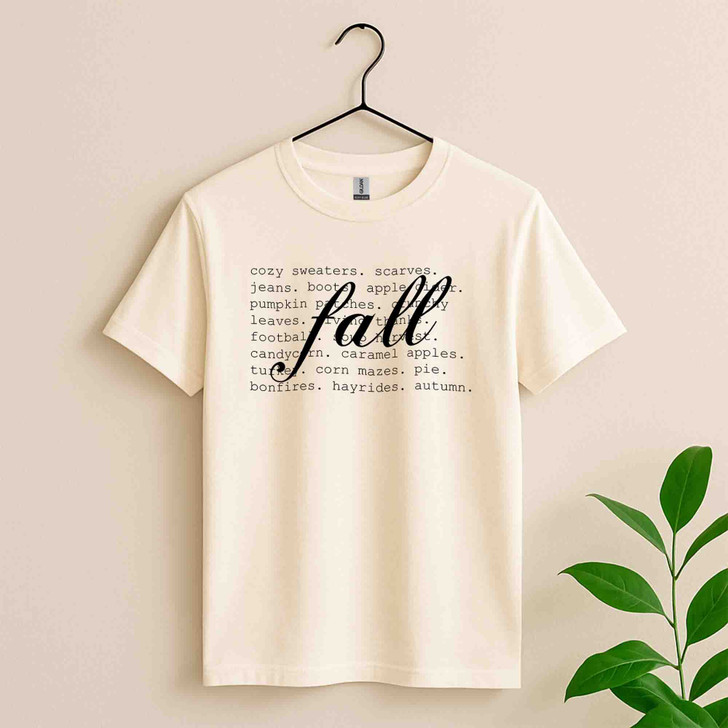 Cozy Fall Shirt Autumn Favorite Words Thanksgiving T-Shirt S-5XL
