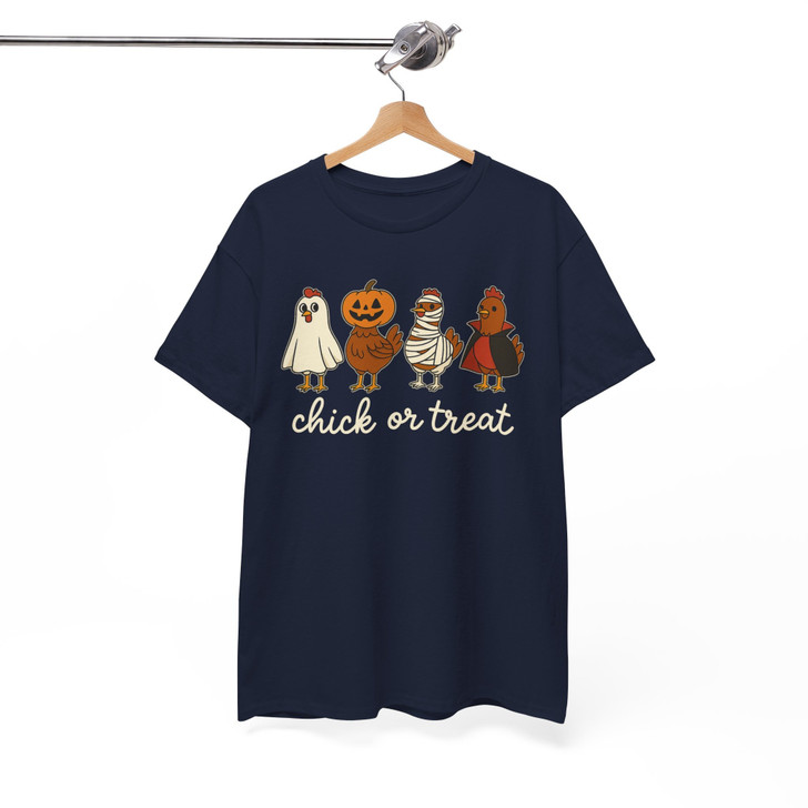 Chick Or Treat Halloween Shirt Funny Chicken Costume T-Shirt S-5XL