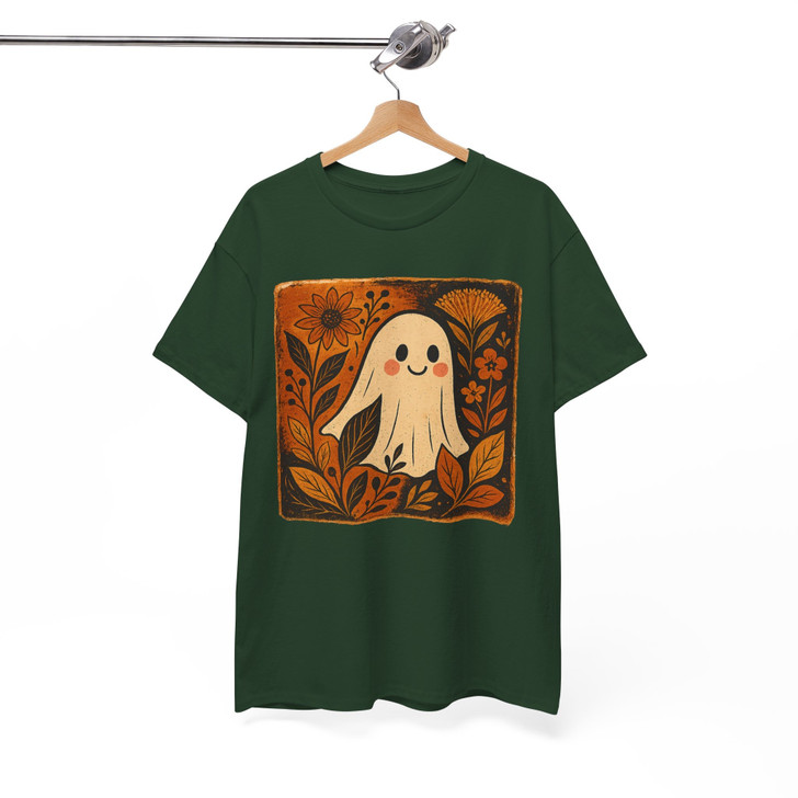 Spooky Chicken Halloween Shirt Cute Ghost Fall Farm T-Shirt S-5XL