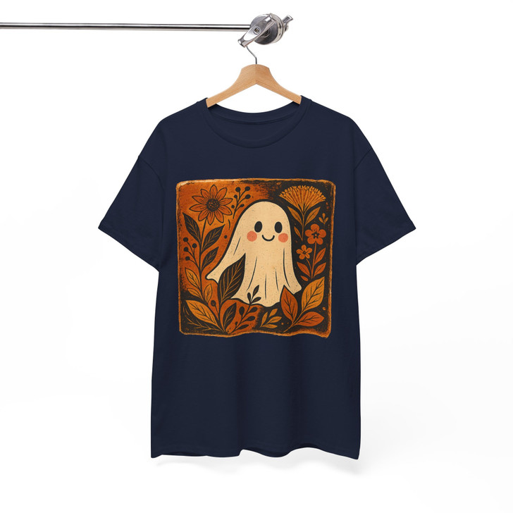 Spooky Chicken Halloween Shirt Cute Ghost Fall Farm T-Shirt S-5XL