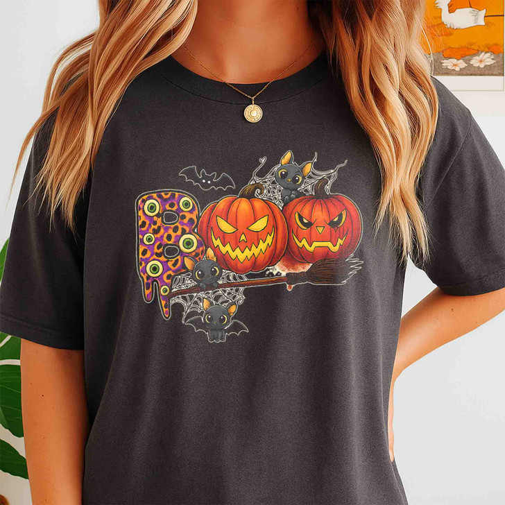 Pumpkin Cat Halloween Shirt Matching Family Fall T-Shirt S-5XL