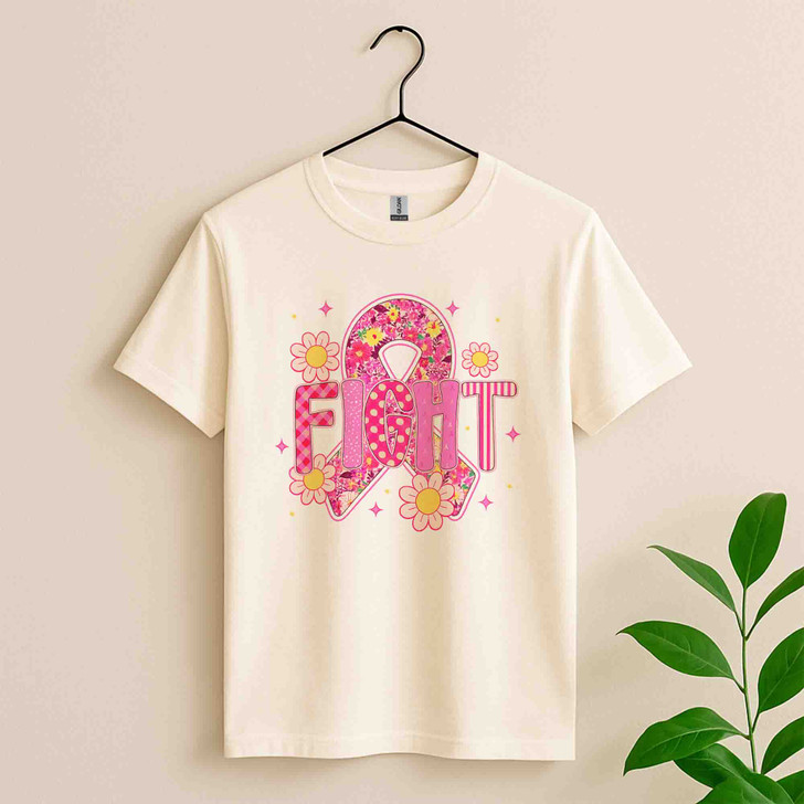 Breast Cancer Awareness Shirt Pink Ribbon October T-Shirt S-5XL