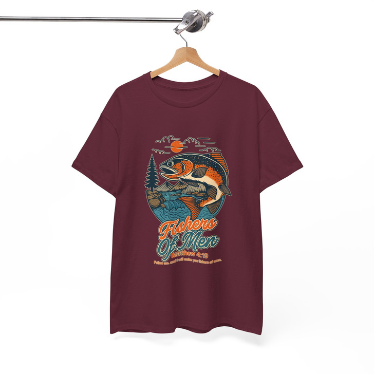 Retro Fishing Shirt Outdoor Adventure Salmon T-Shirt S-5XL