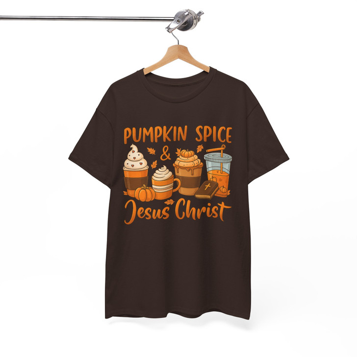 Pumpkin Spice Jesus Christ Shirt Christian Pumpkin Bible Verse Fall T-Shirt S-5XL