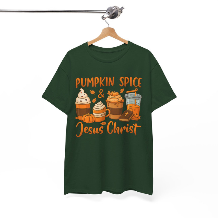 Pumpkin Spice Jesus Christ Shirt Christian Pumpkin Bible Verse Fall T-Shirt S-5XL