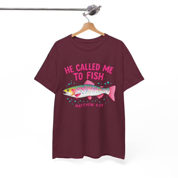 Called To Fish Christian Shirt Faith Fishing Scripture T-Shirt S-5XL
