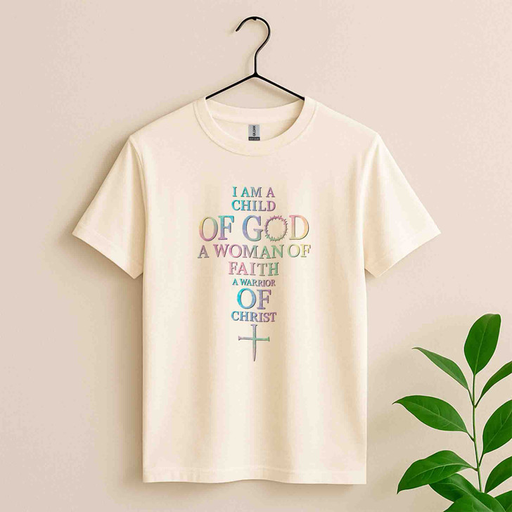 Child Of God Shirt Woman Of Faith Christian T-Shirt S-5XL
