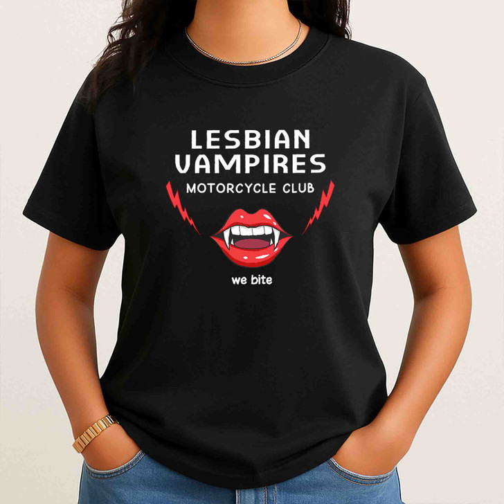 Lesbian Vampires Shirt Gothic Halloween T-Shirt S-5XL