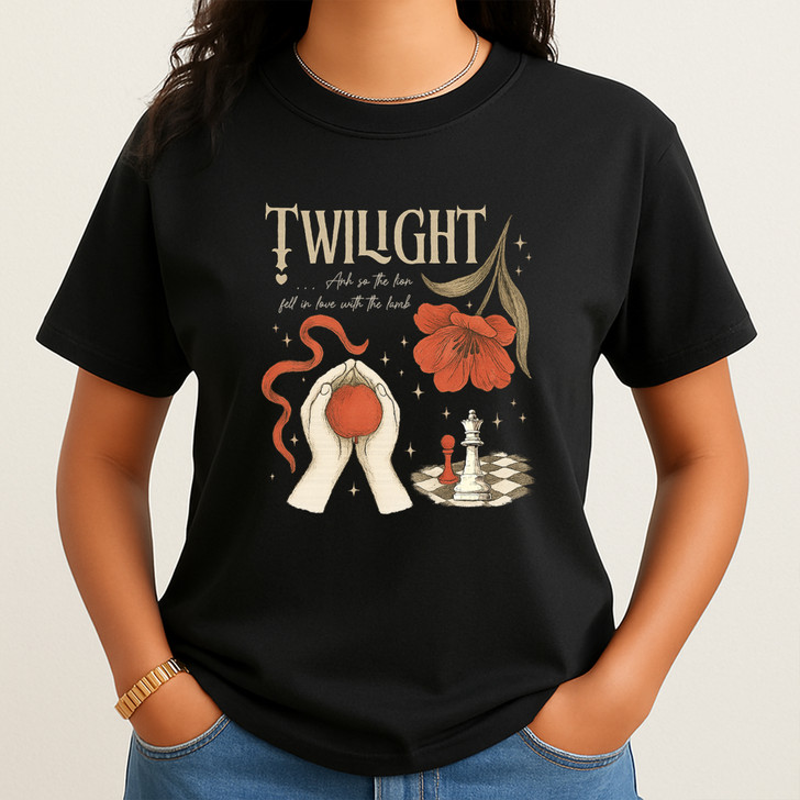Retro Twilight So The Lion Fell In Love With The Lamb Shirt T-Shirt S-5XL