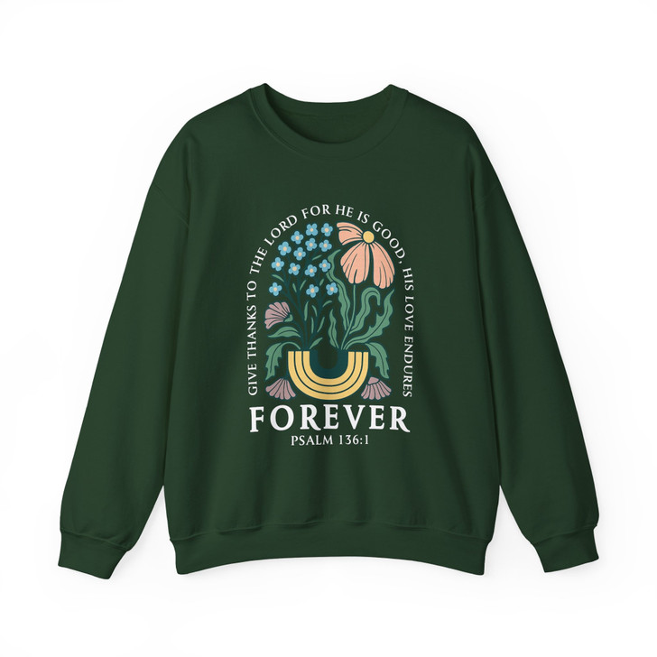 Boho Christian Floral Bible Verse Sweatshirt Adult S-5XL