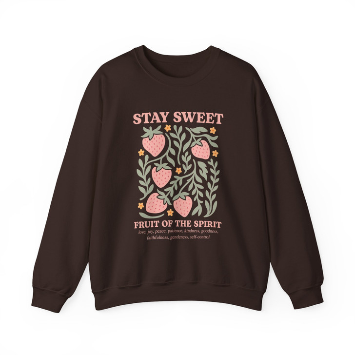 Boho Christian Strawberry Fruits Sweatshirt Adult S-5XL